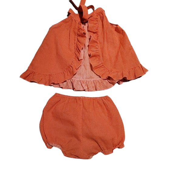 Royal Heir Vintage Set Tie Back Top With Bloomers Duck Applique GUC Size 3T - Picture 2 of 4